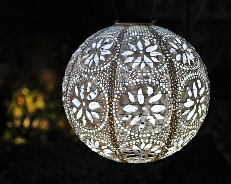 Allsop Home Garden 31598 Soji Stella Boho Globe 12-in. Tyvek Solar Lantern - Image 4